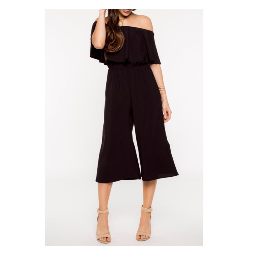 Everly Off The Shoulder Culotte Dress